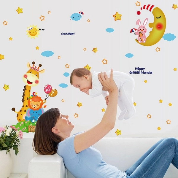 Decal happy animal friends