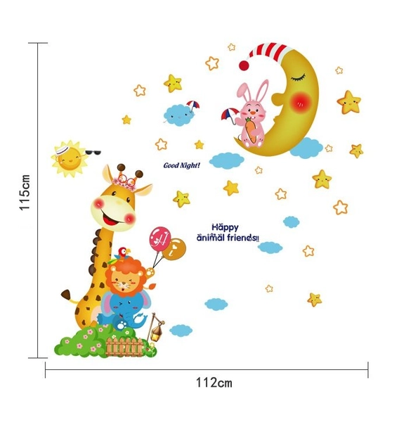 Decal happy animal friends