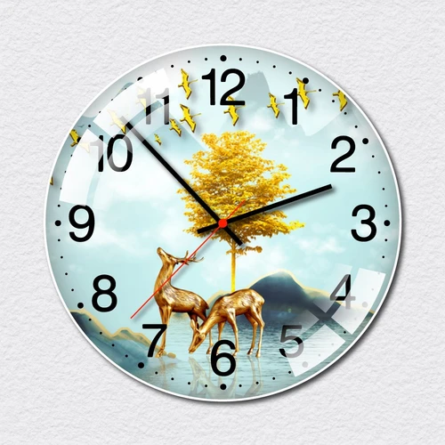 Đồng Hồ Vintage Hươu Vàng Nghệ Thuật 2