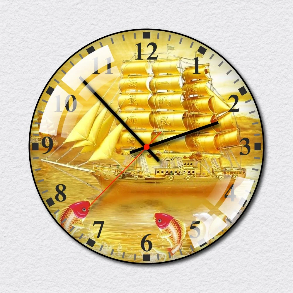 Đồng Hồ Vintage Thuyền Vàng Nghệ Thuật