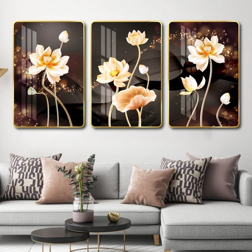 tranh treo tường hoa sen vàng