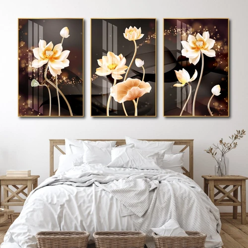 tranh treo tường hoa sen vàng