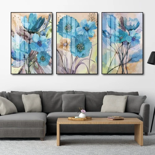 Tranh Treo Tường Hoa Xanh Nghệ Thuật 2