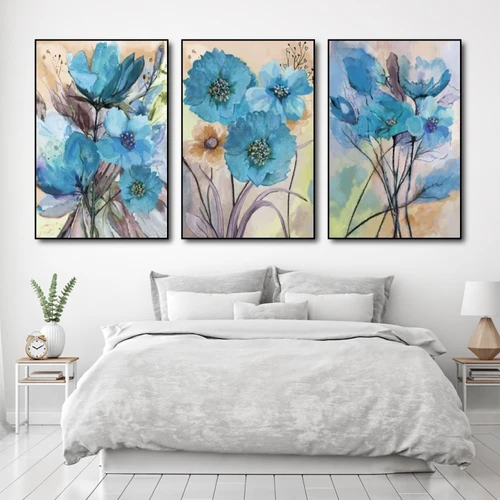 Tranh Treo Tường Hoa Xanh Nghệ Thuật 2