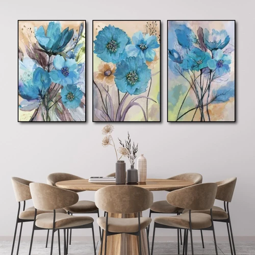 Tranh Treo Tường Hoa Xanh Nghệ Thuật 2