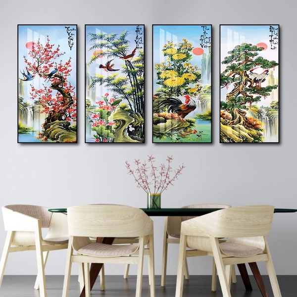 Bộ Tranh Tứ Quý Xuân Hạ Thu Đông