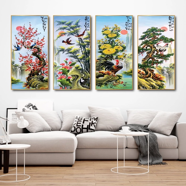 Bộ Tranh Tứ Quý Xuân Hạ Thu Đông