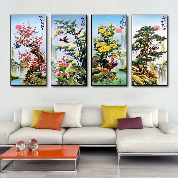 Bộ Tranh Tứ Quý Xuân Hạ Thu Đông