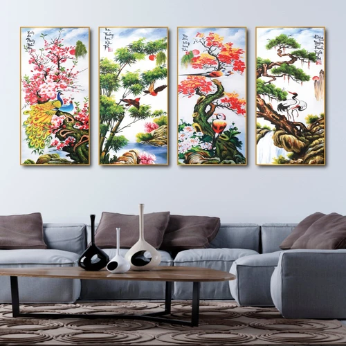 Bộ Tranh Tứ Quý Xuân Hạ Thu Đông