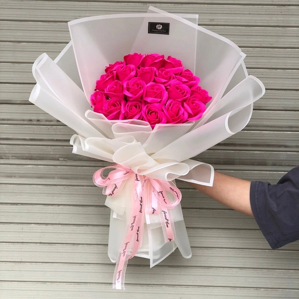 Bó Hoa Hồng Sáp 20 Bông - Lovely Hồng