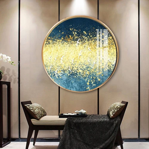 Tranh Tròn Tráng Gương Chim Én Nghệ Thuật 4