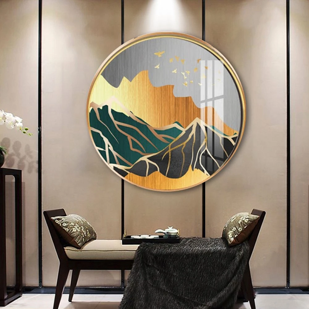 Tranh Tròn Tráng Gương Núi Non Trùng Điệp 2