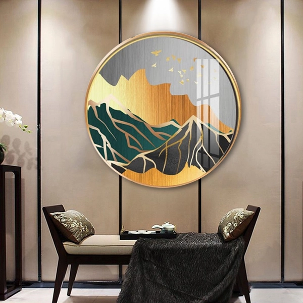 Tranh Tròn Tráng Gương Núi Non Trùng Điệp 2