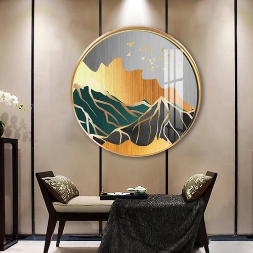 Tranh Tròn Tráng Gương Núi Non Trùng Điệp 2