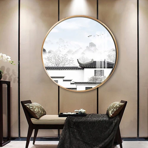 Tranh Tròn Tráng Gương Phong Cảnh Hữu Tình