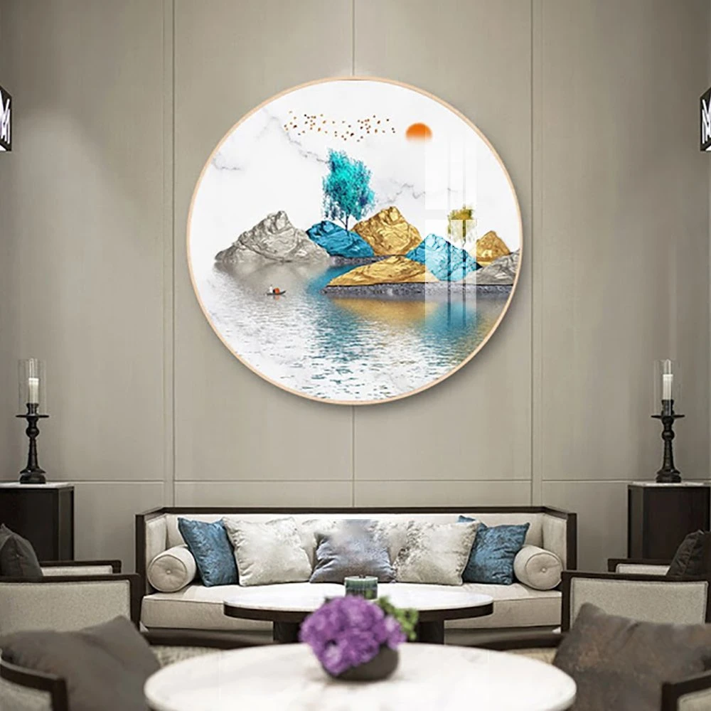 Tranh Tròn Tráng Gương Thiên Nhiên Tươi Đẹp