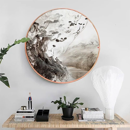 Tranh Tròn Tráng Gương Nghệ Thuật Trừu Tượng