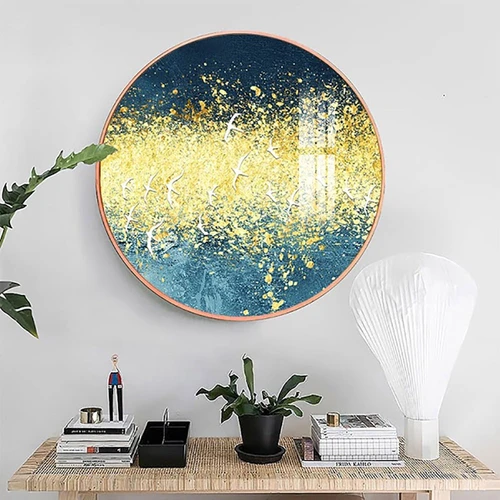 Tranh Tròn Tráng Gương Chim Én Nghệ Thuật 4