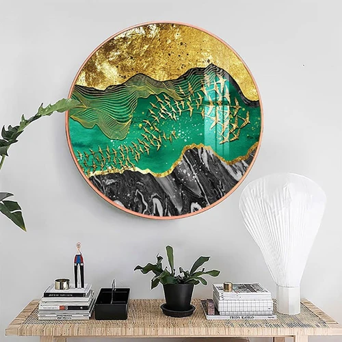 Tranh Tròn Tráng Gương Đàn Én Nghệ Thuật