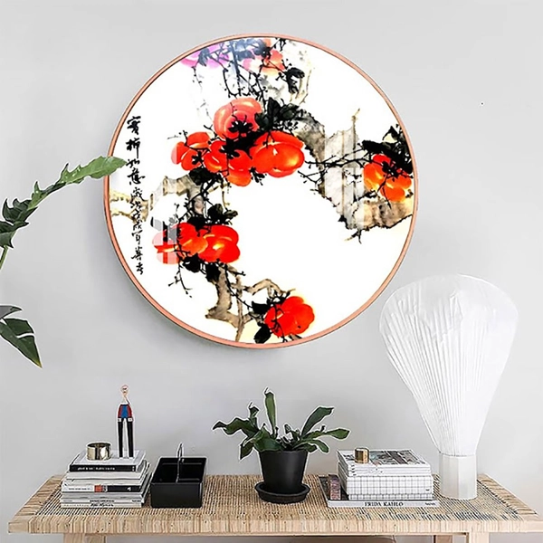 Tranh Tròn Tráng Gương Nghệ Thuật Trừu Tượng