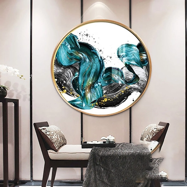 Tranh Tròn Tráng Gương Nghệ Thuật Trừu Tượng