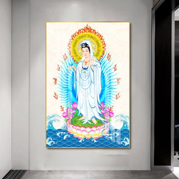 Tranh Treo Tường Phật Quan Thế Âm Bồ Tát Đại Từ Đại Bi