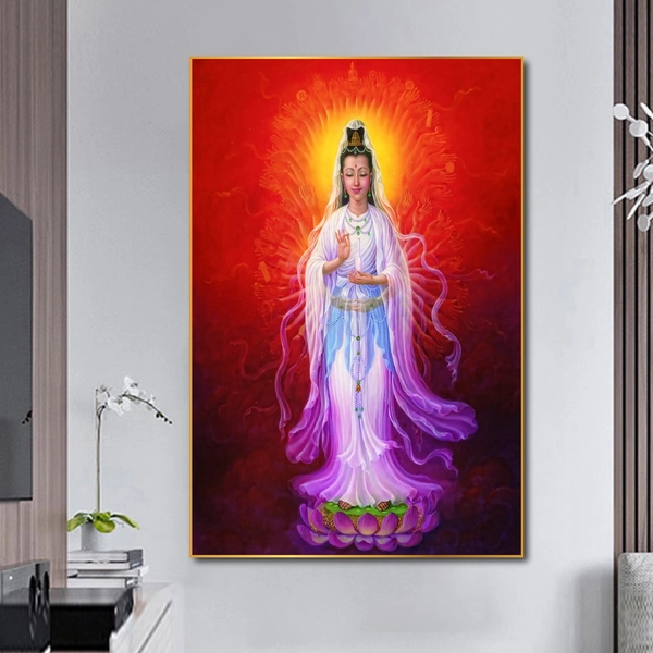 Tranh Treo Tường Phật Quan Thế Âm Bồ Tát Đại Từ Đại Bi