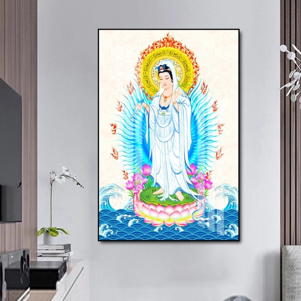 Tranh Treo Tường Phật Quan Thế Âm Bồ Tát Đại Từ Đại Bi