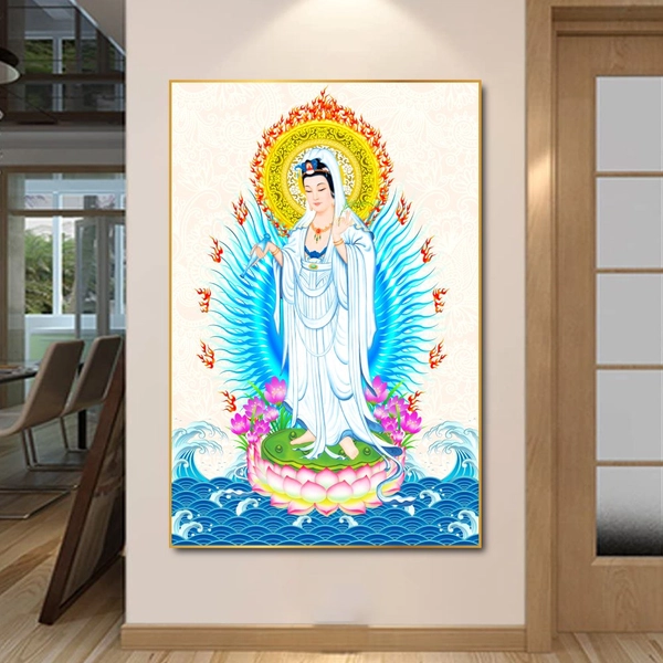 Tranh Treo Tường Phật Quan Thế Âm Bồ Tát Đại Từ Đại Bi