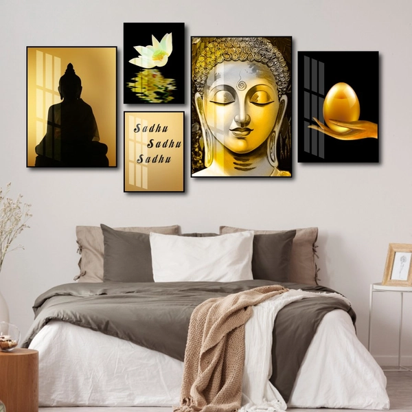 Tranh treo tường phật và xá lợi