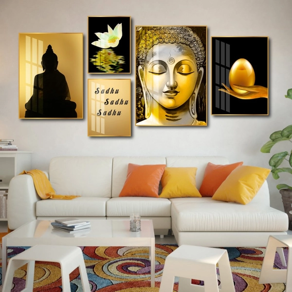 Tranh treo tường phật và xá lợi