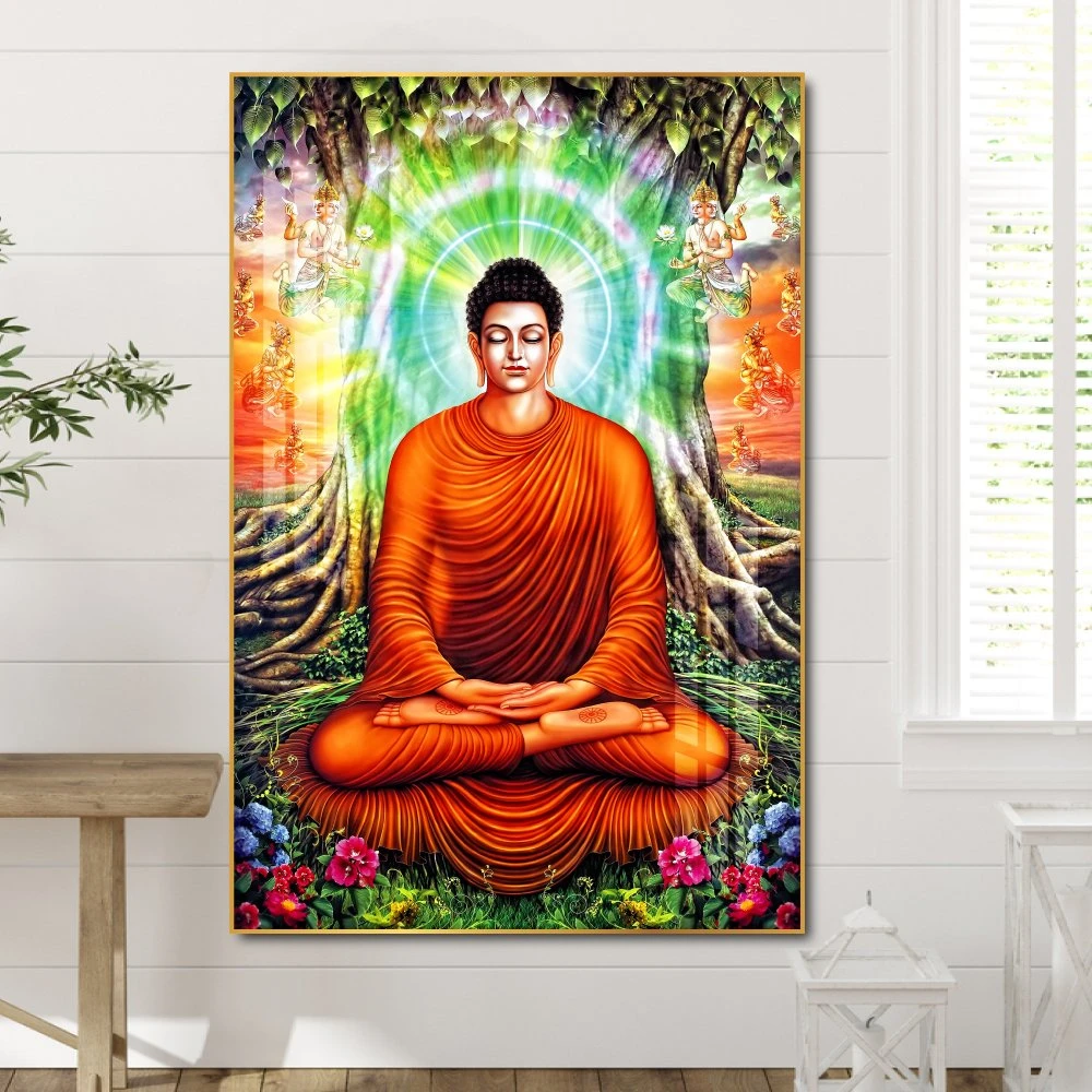 Tranh treo tường bồ tát dưới gốc bồ đề