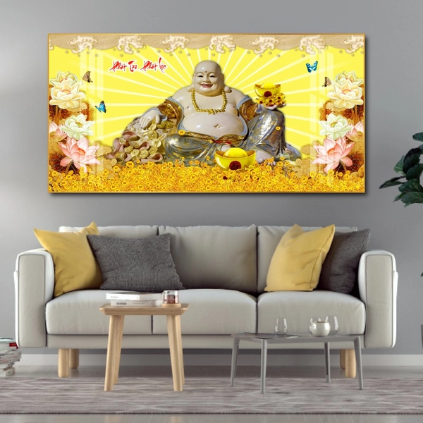 Tranh treo tường phật di lặc phát tài phát lộc