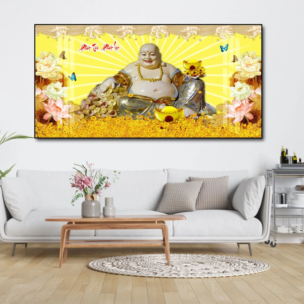 Tranh treo tường phật di lặc phát tài phát lộc