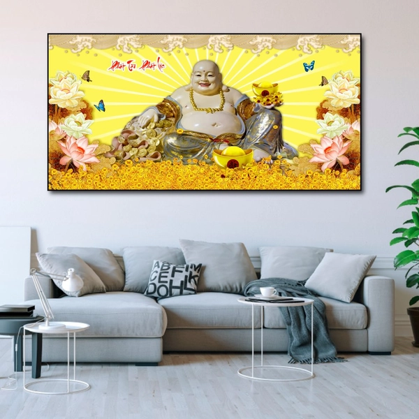 Tranh treo tường phật di lặc phát tài phát lộc