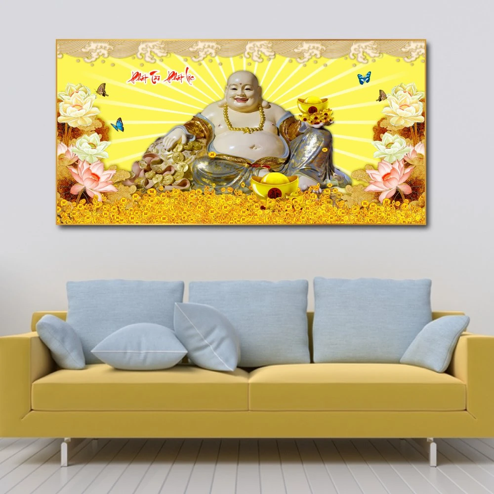 Tranh treo tường phật di lặc phát tài phát lộc