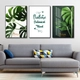 Tranh treo tường lá xanh nhiệt đới tươi mát
