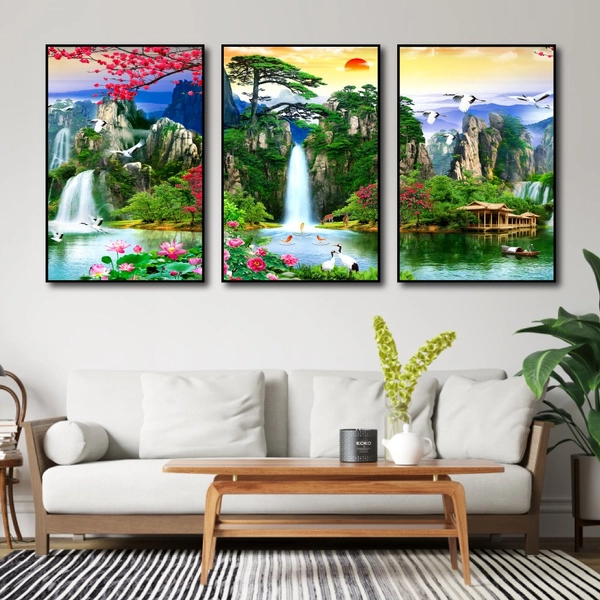 Tranh tráng gương phong cảnh sơn thủy hữu tình