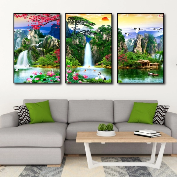 Tranh tráng gương phong cảnh sơn thủy hữu tình