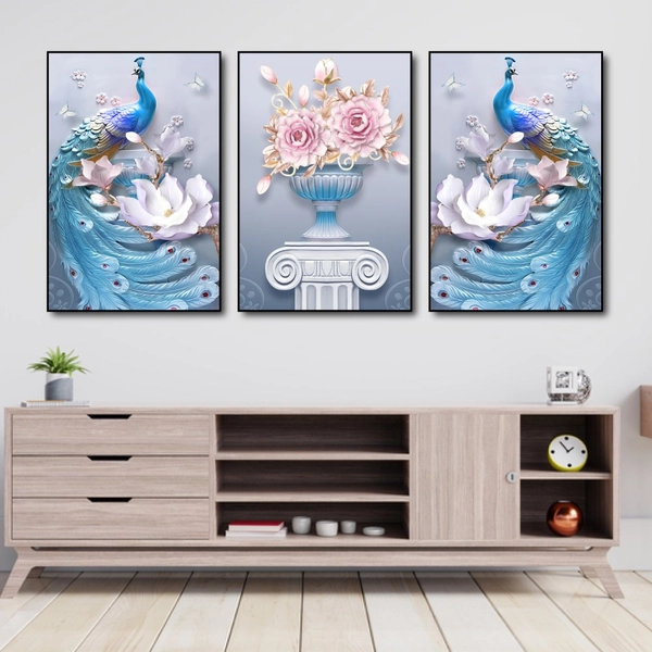 Tranh Treo Tường Chim Công Khoe Sắc