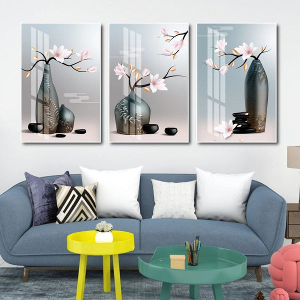 Tranh treo tường lọ hoa mẫu đơn sang trọng (A-083)