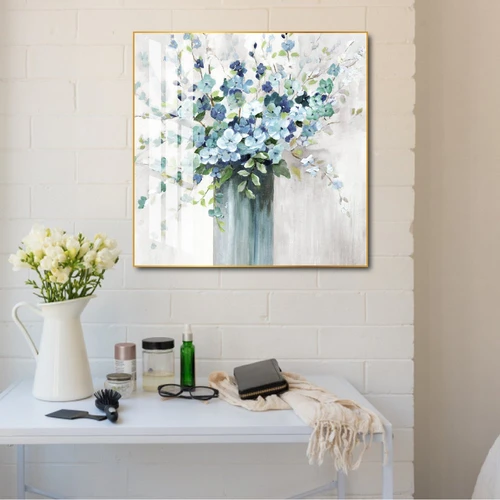 Tranh treo tường lọ hoa xanh