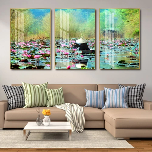 Tranh treo tường cảnh hái sen