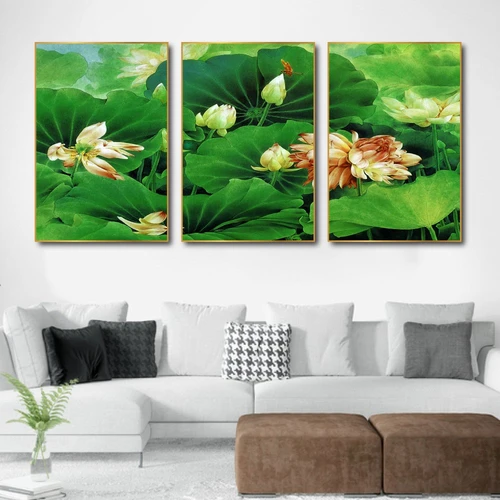 Tranh treo tường hoa sen nở rộ 3