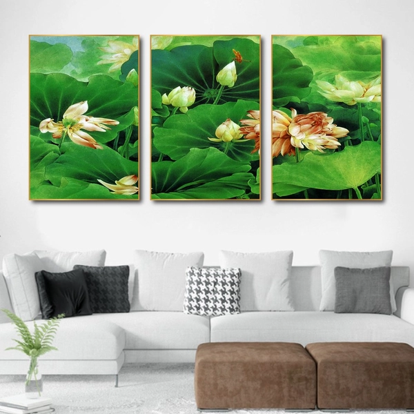 Tranh treo tường hoa sen nở rộ 3