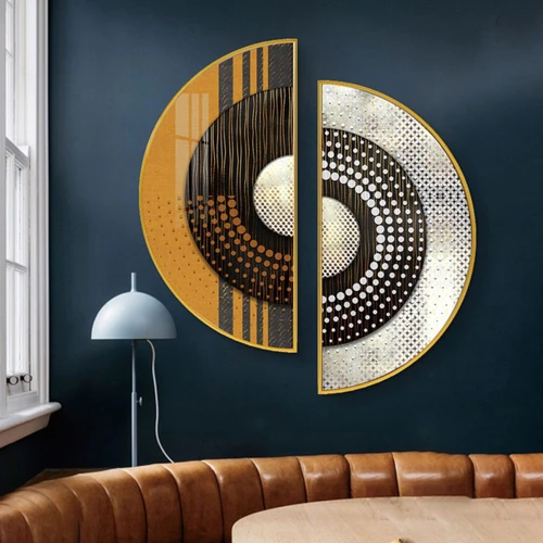 Tranh Bán Nguyệt Chấm Tròn Nghệ Thuật