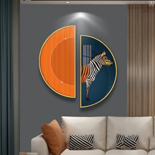 Tranh Bán Nguyệt Ngựa Vằn Nghệ Thuật