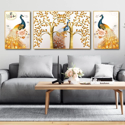 Tranh Treo Tường Chim Công Cách Điệu Nghệ Thuật