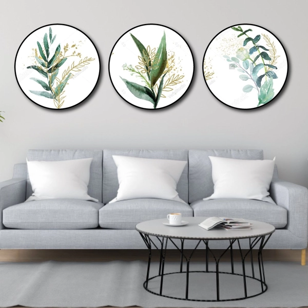 Tranh treo tường lá xanh hiện đại