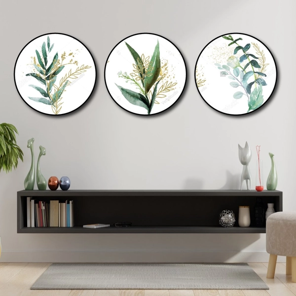 Tranh treo tường lá xanh hiện đại